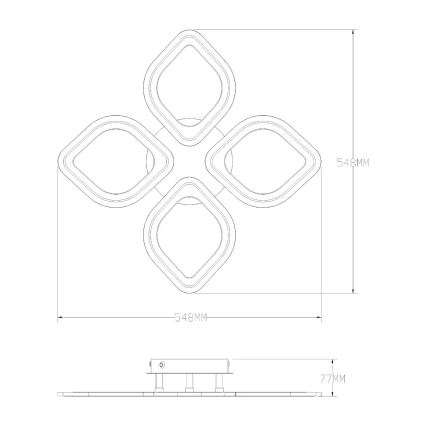 Zuma Line - LED Stmívatelné stropní svítidlo LED/30W/230V 3000-6000K černá + dálkové ovládání