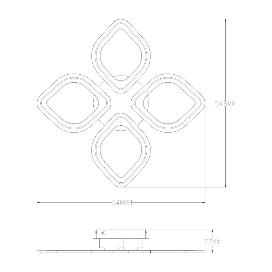 Zuma Line - LED Stmívatelné stropní svítidlo LED/30W/230V 3000-6000K černá + dálkové ovládání
