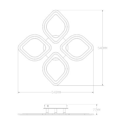 Zuma Line - LED Stmívatelné stropní svítidlo LED/30W/230V 3000-6000K bílá + dálkové ovládání