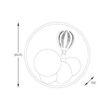 Zuma Line - LED Stmívatelné dětské stropní svítidlo LED/42W/230V 3000/5700K růžová