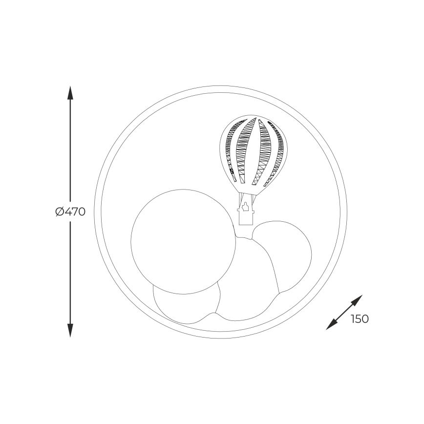 Zuma Line - LED Stmívatelné dětské stropní svítidlo LED/42W/230V 3000/5700K růžová