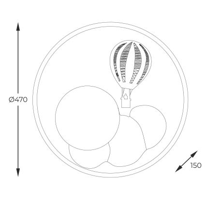 Zuma Line - LED Stmívatelné dětské stropní svítidlo LED/42W/230V 3000/5700K modrá