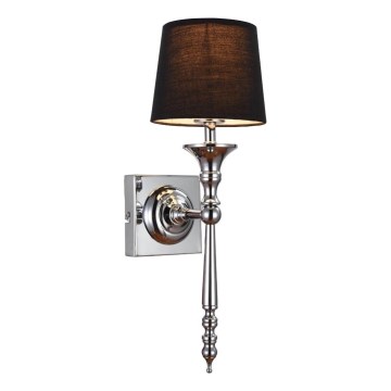 Zuma Line - Nástěnná lampa 1xE27/60W/230V černá/lesklý chrom