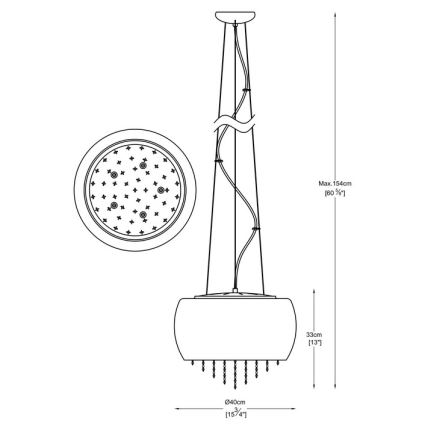 Zuma Line - Křišťálový lustr na lanku 5xG9/42W/230V