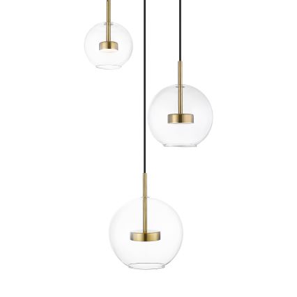 Zuma Line - LED Lustr na lanku 3xLED/5W/230V zlatá