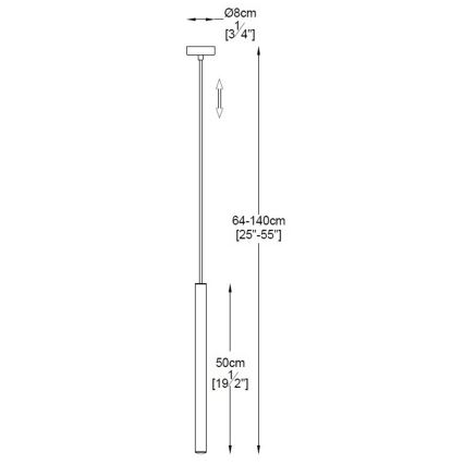 Zuma Line - LED Lustr na lanku LED/5W/230V černý lesklý chrom