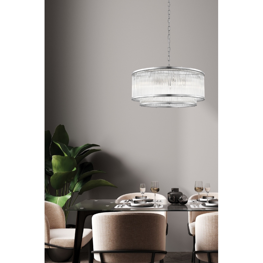 Zuma Line - Lustr na řetězu 6xE14/60W/230V lesklý chrom