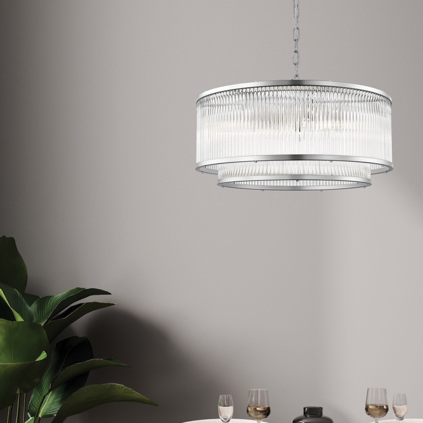Zuma Line - Lustr na řetězu 6xE14/60W/230V lesklý chrom