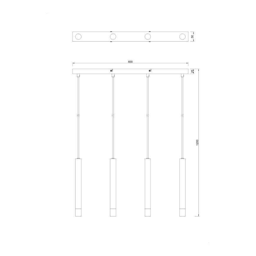 Zuma Line - Lustr na lanku 4xG9/5W/230V zlatá