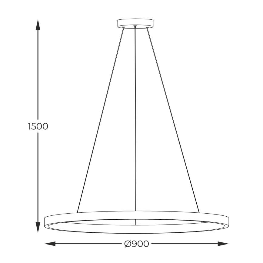 Zuma Line - LED Lustr na lanku LED/40W/230V 3000/4000/6000K pr. 90 cm černá
