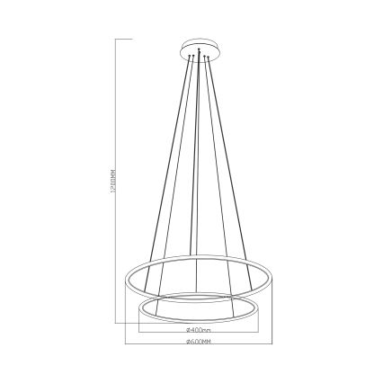 Zuma Line - LED Lustr na lanku LED/40W/230V černá