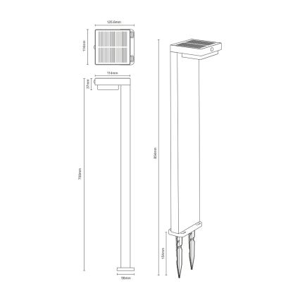 Zuma Line - LED Solární lampa se senzorem pohybu a soumraku LED/4,5W/2000 mAh IP44 černá