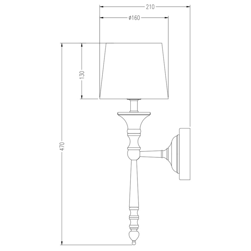 Zuma Line - Nástěnná lampa 1xE27/60W/230V