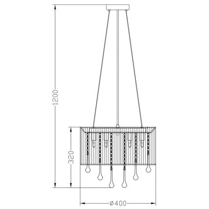 Zuma Line - Lustr na lanku 8xG9/40W/230V bílá