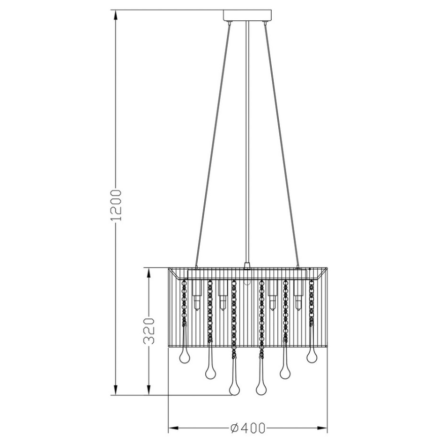 Zuma Line - Lustr na lanku 8xG9/40W/230V bílá