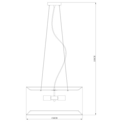 Zuma Line - Lustr na lanku 4xE27/60W/230V černá