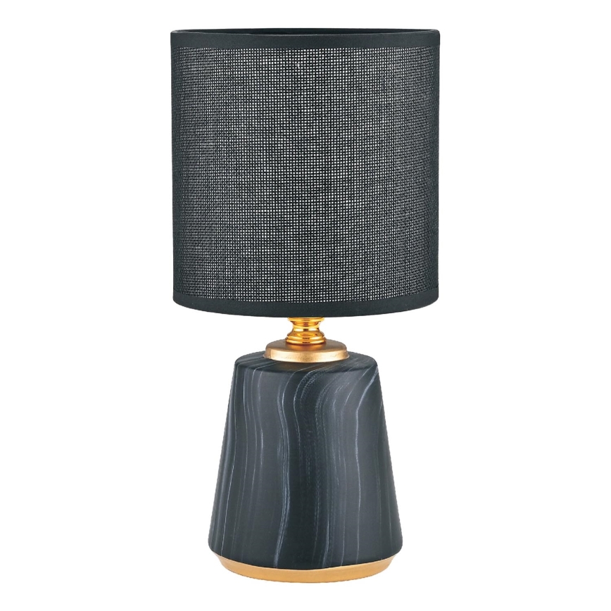 Zuma Line - Stolní lampa 1xE14/40W/230V černá/zlatá/dekor mramoru