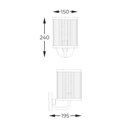 Zuma Line - Nástěnná lampa 1xE14/60W/230V černá