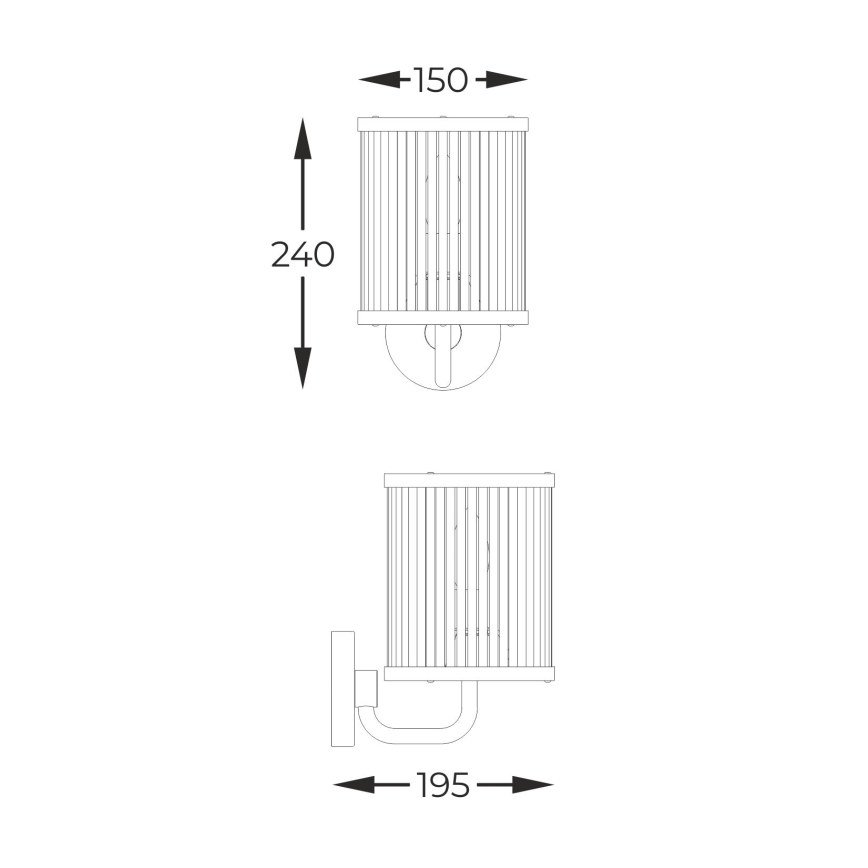 Zuma Line - Nástěnná lampa 1xE14/60W/230V černá