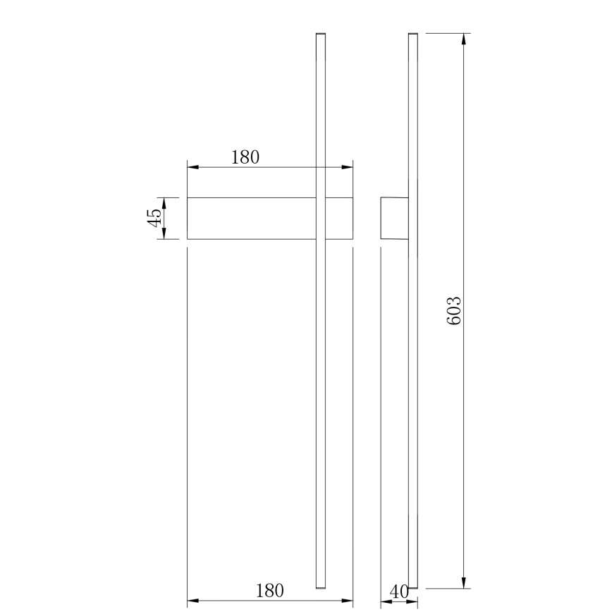 Zuma Line - LED Nástěnné svítidlo LED/8W/230V 3000/4000/6000K 60 cm černá