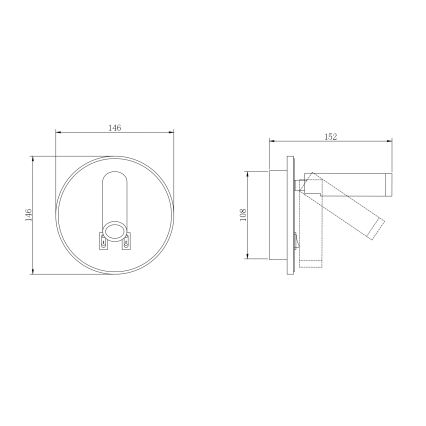 Zuma Line - LED Nástěnné bodové svítidlo LED/5,5W/230V 4000K + LED/2,5W 3000K černá