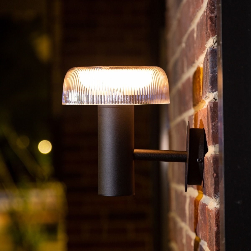 Zuma Line - LED Solární nástěnná lampa LED/2,5W/2000 mAh IP44 černá